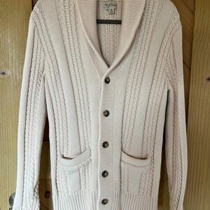 J. Crew | Fisherman Cable knit Cardigan Sweater | Women's Medium | Off White